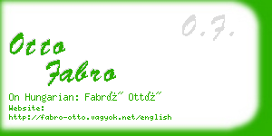 otto fabro business card